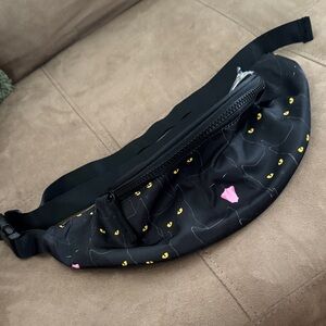 Black Cat Print Fanny Pack